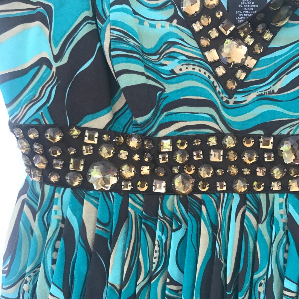 Y2K Arden B Empire Jeweled and Printed Tank‎ Top - Picture 3 of 4